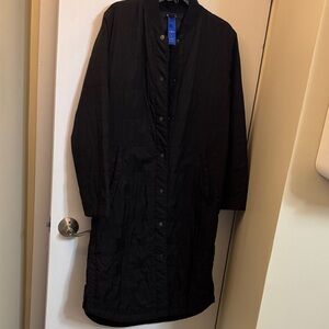 Kit and Ace Elegant Black Longline Puffer Coat